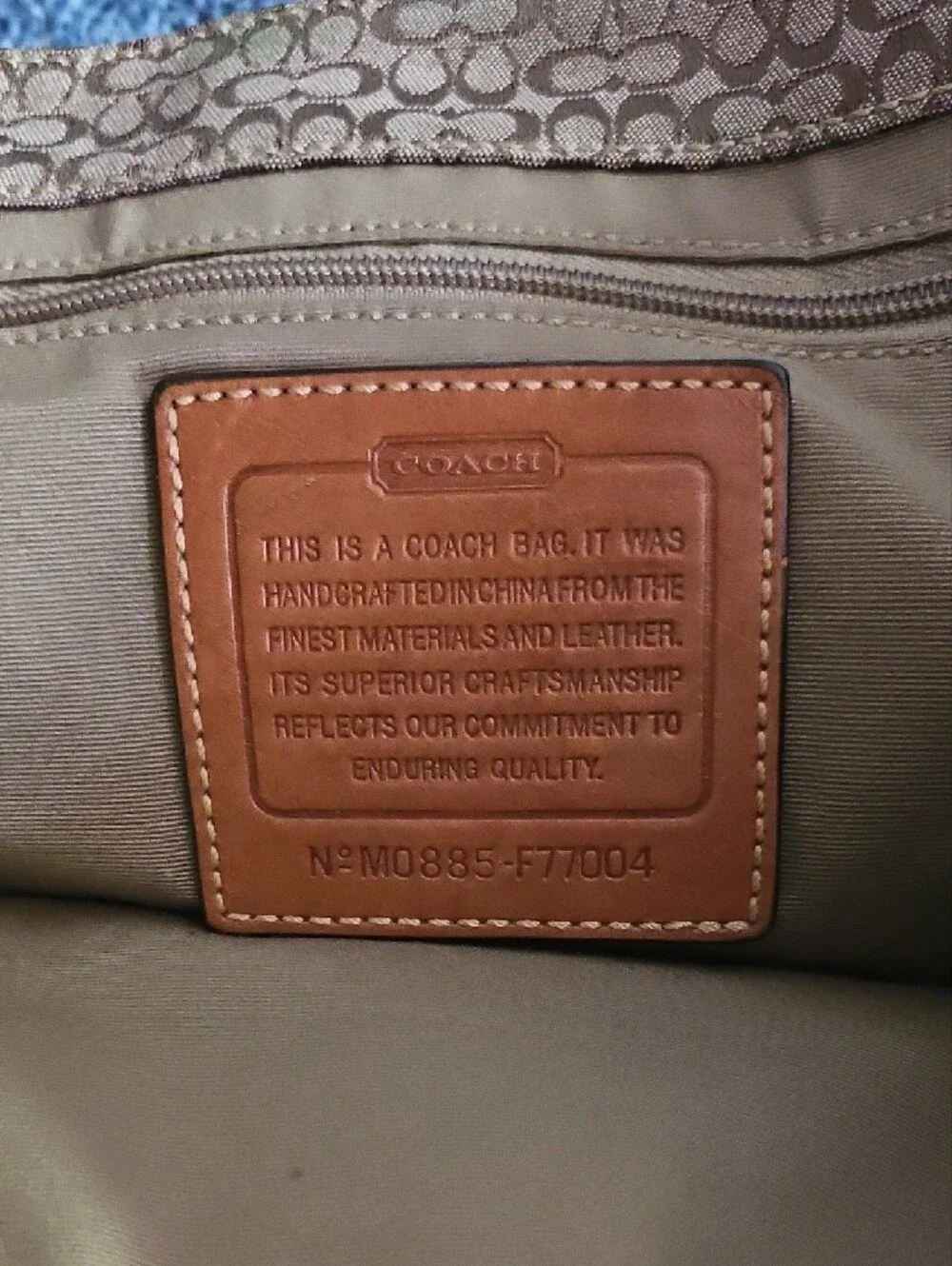 Coach Signature Canvas Messenger Bag in Brown/Tan